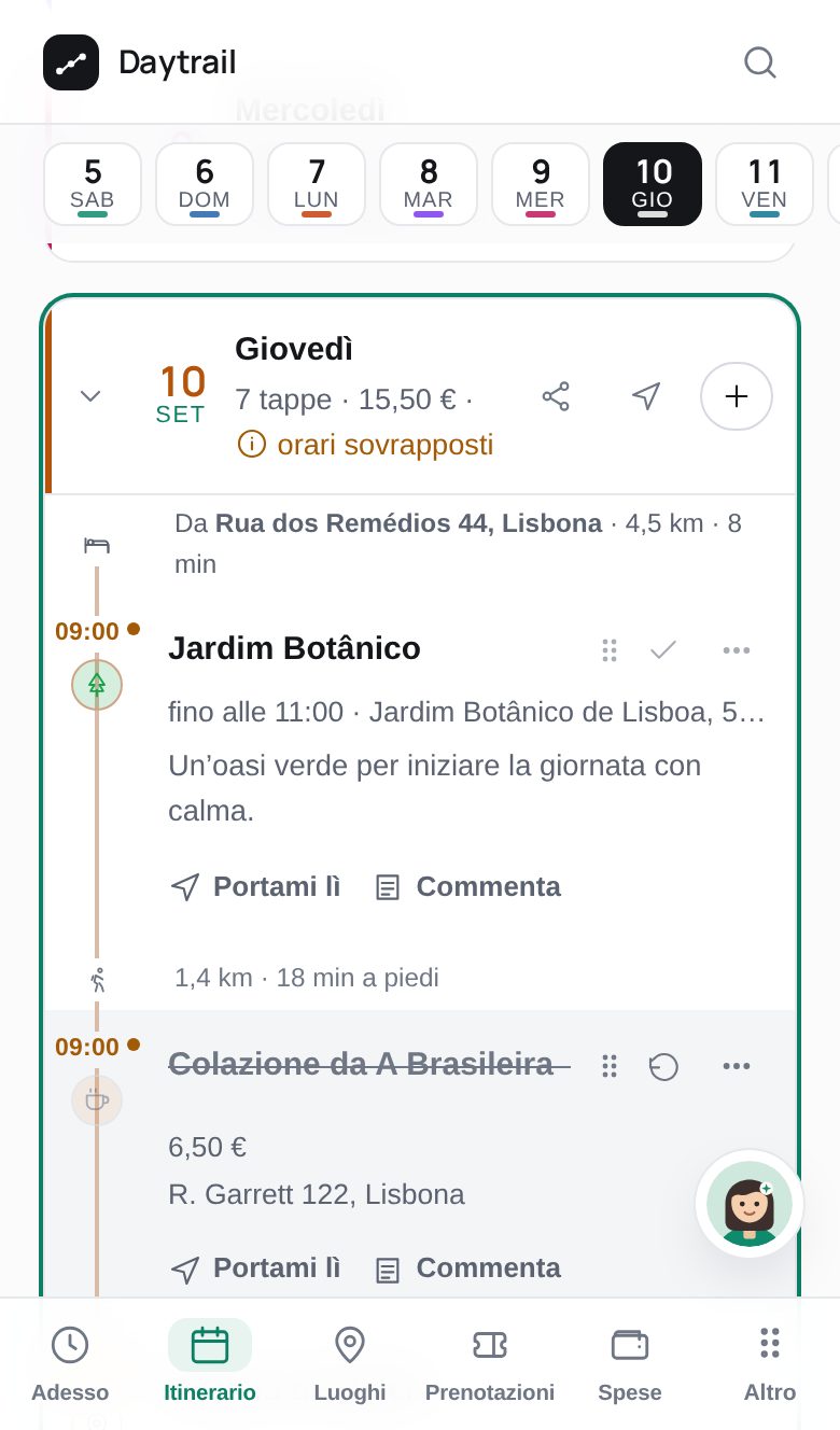 L'itinerario di una giornata a Lisbona in Daytrail: orari, tappe, tempi per spostarsi